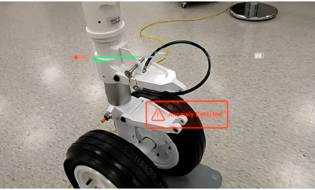 AI detecting aircraft landing gear component status